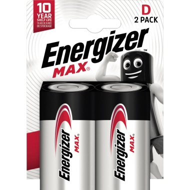 Energizer Batterie Max Alkaline E302306800 D/Mono/LR20 2 Stück