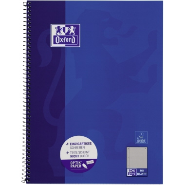 Oxford Collegeblock/384408028 DIN A4+ kariert /Rand 90 g/qm Inh.80 Blatt