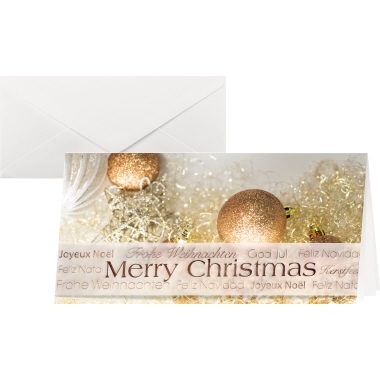 SIGEL Weihnachtskarten DS029 xmas Glitter +Umschlag 10 Stück