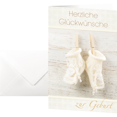 SIGEL Faltkarte Baby DS040 10 Stück +Umschl.