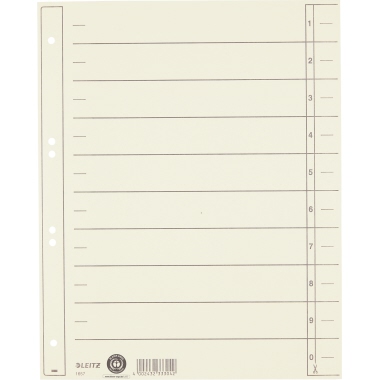 Leitz Trennblatt 16570011 A4 200g Karton chamois 100 Stück