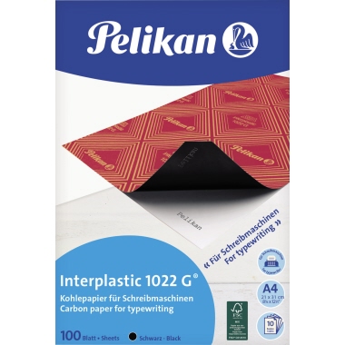 Pelikan Kohlepapier Interplastic 1022G 404400 DIN A4 schwarz 100 Blatt