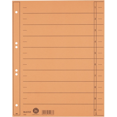 Leitz Trennblatt 16580045 A4 230g Karton orange 100 Stück