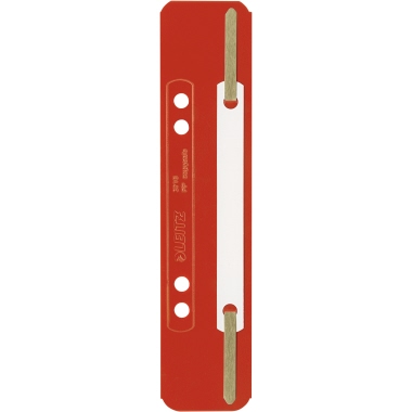 Leitz Heftstreifen kurz 37100025 35x158mm PP rot 25 Stück