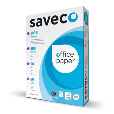 Saveco Kopierpapier recycling Blue Label A4 80g ISO 90 500Bl.