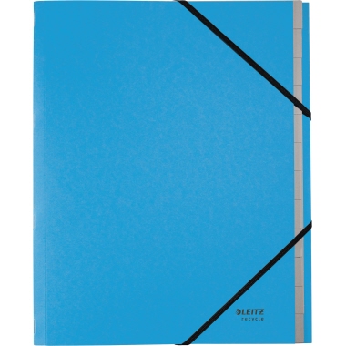 Leitz Ordnungsmappe Recycle 39150035 A4 12Fächer blau