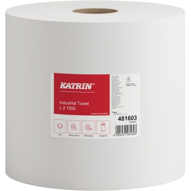 Katrin Putztuchrolle Plus L2 481603 2lagig weiß 1.500 Blatt