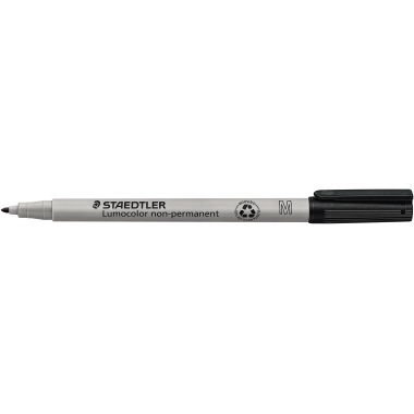 STAEDTLER Folienstift Lumocolor 315-9 non-permanent M mittel 1mm schwarz