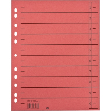 Soennecken Trennblätter oeco 1459 A4 230g Karton rot 100 Stück