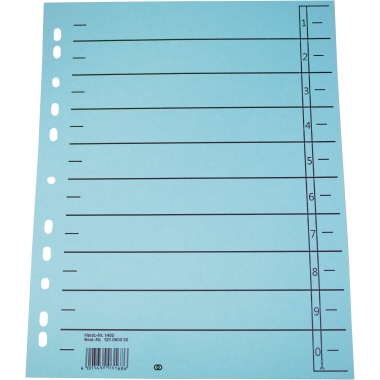 Soennecken Trennblätter oeco 1457 A4 230g Karton blau 100 Stück