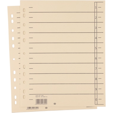 Soennecken Trennblätter oeco 1458 A4 230g Karton chamois 100 Stück
