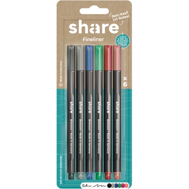 share Fineliner Y-11-11-02 sortiert 6St.