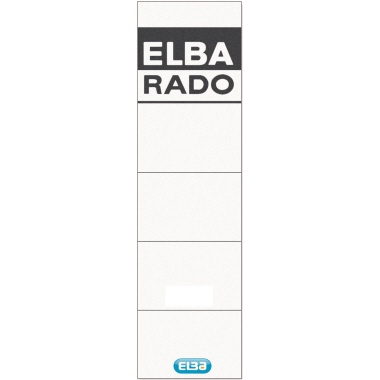 ELBA Einsteckrückenschild 100420960 breit/kurz weiß 10 Stück
