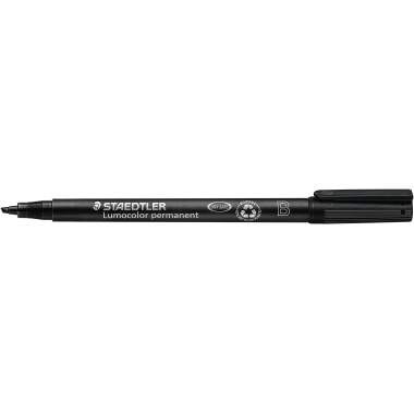 STAEDTLER Folienstift Lumocolor 314-9 permanent B breit 1-2,5mm schwarz