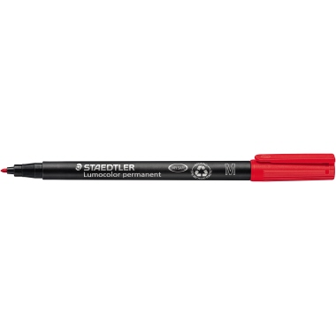 STAEDTLER Folienstift Lumocolor 317-2 permanent M mittel 1mm rot