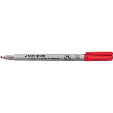 STAEDTLER Folienstift Lumocolor 312-2 non-permanent B breit 1-2,5mm rot