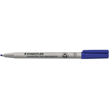 STAEDTLER Folienstift Lumocolor 312-3 non-permanent B breit 1-2,5mm blau