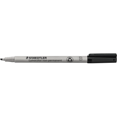 STAEDTLER Folienstift Lumocolor 312-9 non-permanent B breit 1-2,5mm schwarz