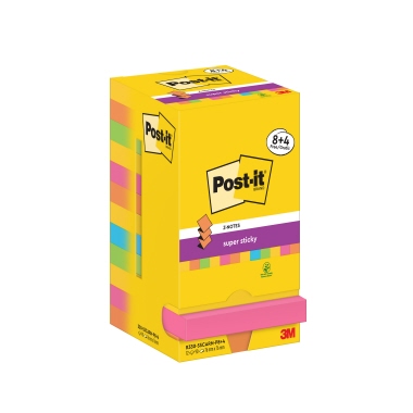 Post-it Haftnotiz R330-SSCARN-P8+4 76x76mm 90Bl farbig 12 Stück
