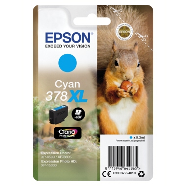 EPSON Tintenpatrone 378XL cyan, 9.3 ml
