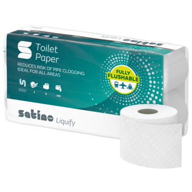 WEPA Toilettenpapier 061600 Liquify 2lg. weiß 250Blatt 8 Stück