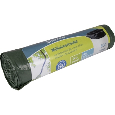 Secolan Müllbeutel H1326 60l schwarz 15St.