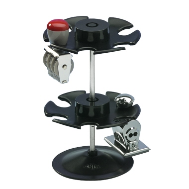 WEDO 641201 Stempelträger für 12 Stempel rund schwarz