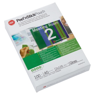 GBC Folientasche PeelNStickPouch 3747244 DIN A5 125mic 100 Stück