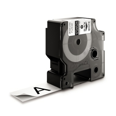 DYMO Schriftbandkassette 1734524 IND 24mmx3,5m schwarz auf weiß