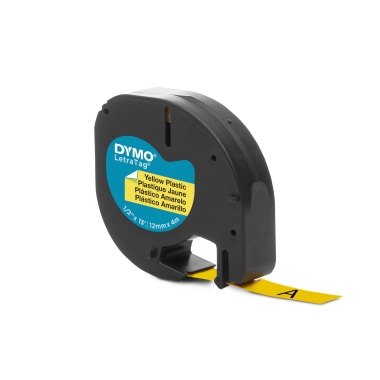 DYMO Schriftbandkassette LetraTag S0721620 12mmx4m schwarz auf ge