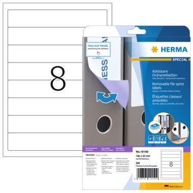 HERMA Etikett Movables 10150 192x34mm matt weiß 200 Stück