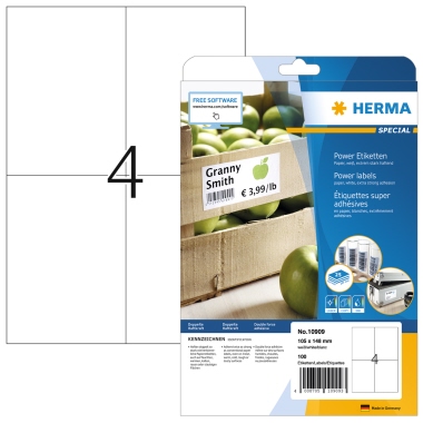HERMA Etikett 10909 105x148mm weiß 100 Stück