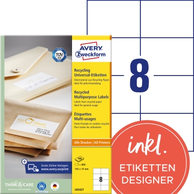 Avery Zweckform Etikett LR3427 RC 105x74mm 800St.