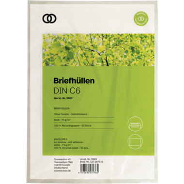 Soennecken Briefhülle oeco 2883 C6 oF sk weiß 50St.