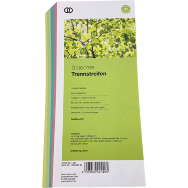 Soennecken Trennstreifen oeco 1417 10,5x24cm sortiert 100St.