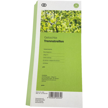 Soennecken Trennstreifen oeco 1416 10,5x24cm grün 100St.
