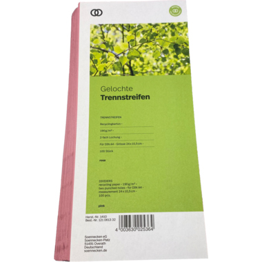 Soennecken Trennstreifen oeco 1410 10,5x24cm rosa 100St.
