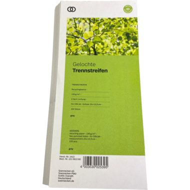 Soennecken Trennstreifen oeco 1413 10,5x24cm grau 100St.