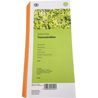 Soennecken Trennstreifen oeco 1414 10,5x24cm orange 100St.