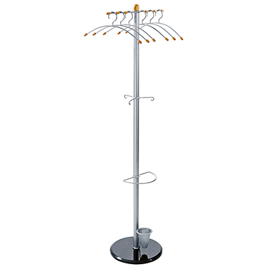 ALCO Garderobenständer 2805 48x178x48cm silber +6Kleiderbügel
