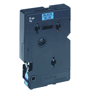 brother TC-591 Schriftbandkassette 9 mm schwarz auf blau