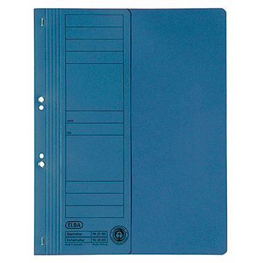 ELBA Ösenhefter 100551876 DIN A4 Vorderd. halb kaufm. Heft. blau