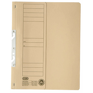 ELBA Einhakhefter 100551891 DIN A4 halber Vorderdeckel kfm. Heftung chamois