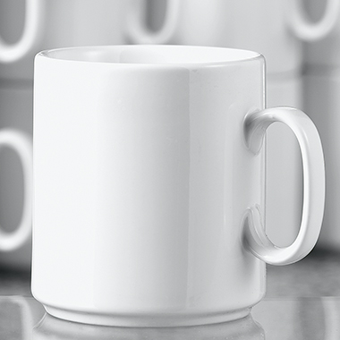 Esmeyer Kaffeebecher Diane 402-108 280ml Porzellan weiß 6 Stück