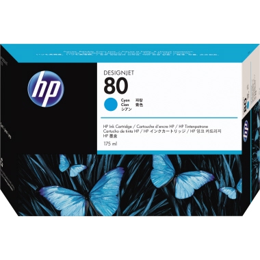 HP Tintenpatrone C4872A 80 175ml cyan