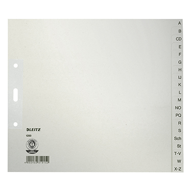 Leitz Register 12000085 A-Z DIN A4 24x21cm 20teilig Papier grau