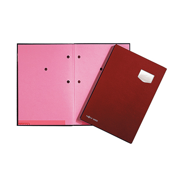 PAGNA Unterschriftenmappe de Luxe 24102-01 DIN A4 10Fächer Pappe rot