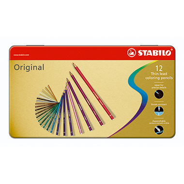 STABILO Original, Dünnkernfarbstift/8773-6, farblich sortiert - 12er, 2,3mm