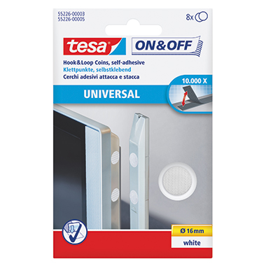 tesa Klettpunkte On & Off 55226-00003 weiß 8 Stück