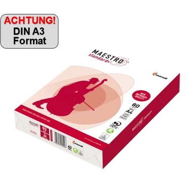 MAESTRO Kopierpapier Standard Plus 94928B80B A3 80g weiß 500 Blatt